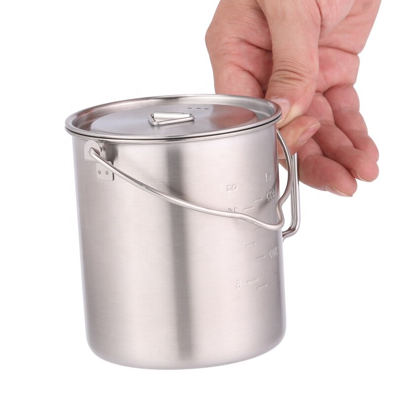 Portable Stainless Steel Pot Factory - Custom 750ml Ultralight with Bail Handle