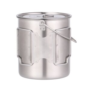 Camping Cup Pot Factory - Custom 750ml Stainless Steel with Foldable Handle
