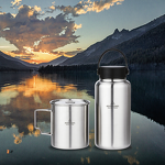 Stainless Steel Water Bottle Factory - Custom 1050ml Single Wall Carrier Set