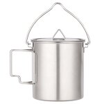 Camping Cup Pot Factory - Custom 750ml Stainless Steel with Foldable Handle