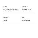 Titanium Tumbler Factory - Custom Food-Grade 7.4oz Camping Mug Wholesale