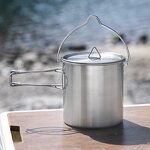 Stainless Steel Camping Pot Factory - Custom 750ml Portable Foldable Pot