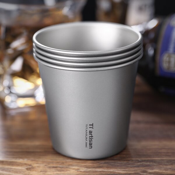 Titanium Water Cup Factory - Custom 200ml Single Wall Camping Mugs