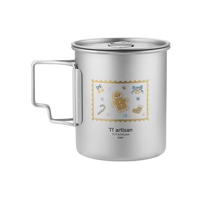 Titanium Mugs Factory - Custom Single Layer Folding Handle Camping Cup