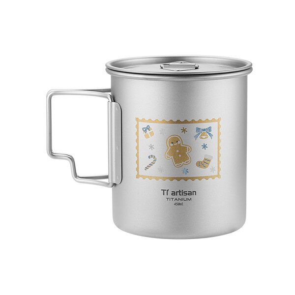 Titanium Mugs Factory - Custom Single Layer Folding Handle Camping Cup
