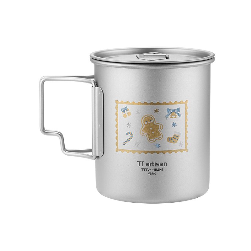 Titanium Mugs Factory - Custom Single Layer Folding Handle Camping Cup