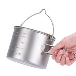 Titanium Cup Pot Factory - Custom 900ml/1600ml Portable Cup with Lid