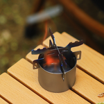 Titanium Alcohol Stove Factory - Custom Portable Picnic Stove with Bracket