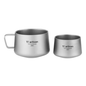 Titanium Camping Cup Factory - Custom 100ml/200ml Double Wall Cup OEM