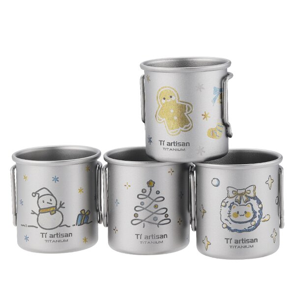 Titanium Cup Factory - Custom 50ml Double Wall Christmas Gift Mug