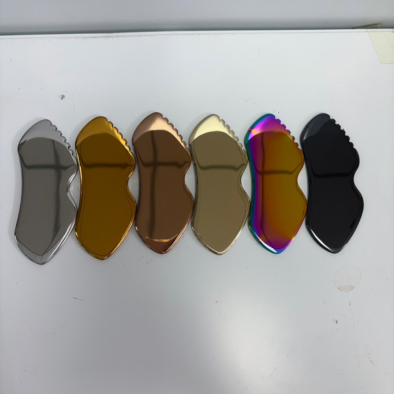 Metal Gua Sha Manufacturer - Rose Gold Lip Shape Scraping Board