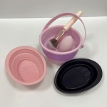 美容工具工厂 - 便携折叠硅胶刷清洁器
