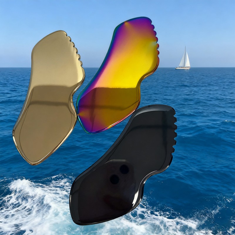 Muscle Massage Tool Factory - 304 Stainless Steel Gold Guasha