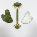 石制刮痧供应商 - 水晶按摩蓝色心形工具