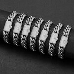 Custom Titanium Curb Cuban Chain Factory - 14mm Miami Stainless Steel with CZ