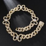 Iced Out Miami Cuban Butterfly Necklace Factory - 15mm Gold Silver Chain