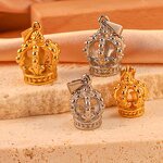 Luxury Princess Crown Pendant Manufacturer - Stainless Steel Gold Plated for Girls