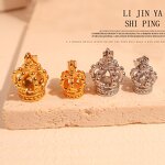Luxury Princess Crown Pendant Manufacturer - Stainless Steel Gold Plated for Girls
