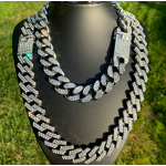 Iced Out Miami Cuban Chain Factory - 19mm Prong Necklace for Rapper