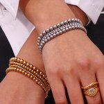 Fashion Beaded Bracelets Factory - Non Tarnish Gold Filled 3-5mm Bead for Women
