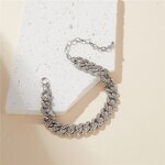 Fashion Jewelry Iced Out Anklets Factory - Silver Diamond Cuban Cubic Zircon