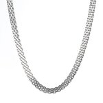 Stainless Steel Couple Necklace Jewelry Factory - Men's Statement Flat Mesh Chain