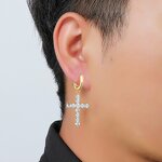 Crystal Zircon Brass AK47 Earring Factory - Hip Hop for Men Iced Out Bling