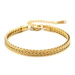 Luxury Bracelets Jewelry Factory - 316L Stainless Steel 18K Gold Plated Braided