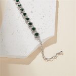 Fashion Jewelry Iced Out Anklets Factory - Silver Diamond Cuban Cubic Zircon