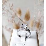 Iced Out Fashion Jewelry Ring Manufacturer - CZ Zircon Gold Plated 925 Couple Ring