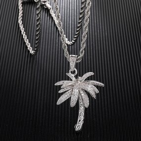 Brass Palm Tree Pendant Manufacturer - Iced Out Trend for Men Hip Hop