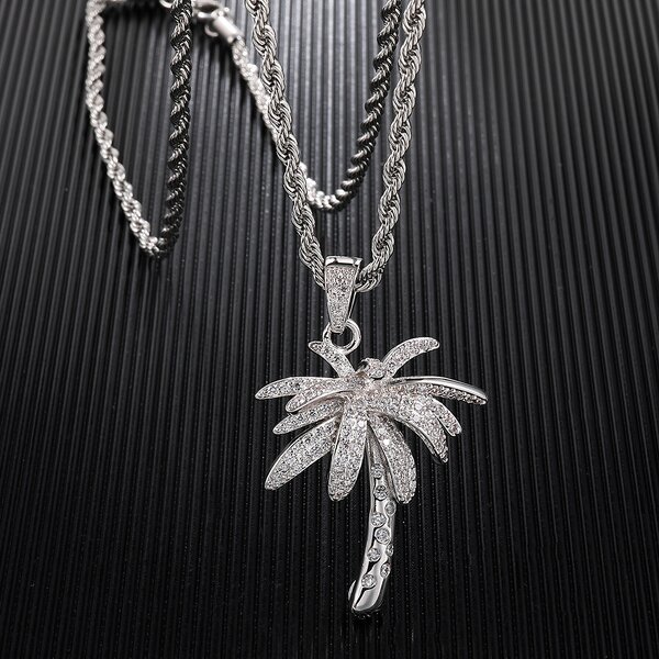 Brass Palm Tree Pendant Manufacturer - Iced Out Trend for Men Hip Hop