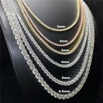 925 Sterling Silver Vermeil Chains Manufacturer - 3-5mm Moissanite Tennis Bracelet