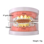 Hip Hop Grilzs Teeth Grillz Factory - CZ Stone Men Golden Tooth Popular