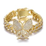 Butterfly Necklace Jewelry Set Factory - 13mm Alloy Choker Bracelet Hip Hop