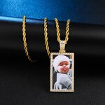 Hip Hop Jewelry Memory Medallions Necklace Manufacturer - Rectangle Custom Picture Frame