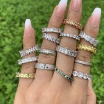 Fashion Jewelry Engagement Ring Manufacturer - 925 Sterling Silver Iced Out CZ