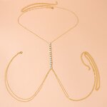 Fashion Alloy Body Chain Factory - Full Diamond Chest Sexy for Woman Crystal
