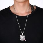 Brass Dog with Needle Pendant Factory - Iced Out Trend for Men Hip Hop