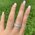 Fashion Jewelry Engagement Ring Manufacturer - 925 Sterling Silver Iced Out CZ