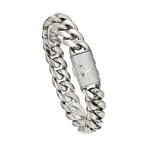 Custom Titanium Curb Cuban Chain Factory - 14mm Miami Stainless Steel with CZ