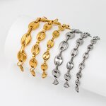 Stainless Steel Coffee Beans Bracelet Factory - 8-13mm Link Chain for Men Fashion