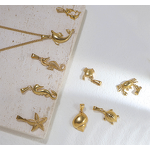 DIY Beach Jewelry Pendant Factory - Stainless Steel Gold Plated Ocean Charm