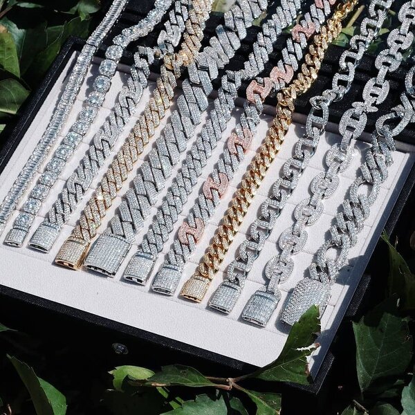 Hip Hop Diamond Bracelets Factory - 14mm Iced Out Prong Cuban Link