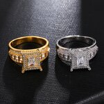 Diamond Ring Factory - Silver Gold Daily Gift Wedding Cubic 3A Zircon