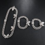 Butterfly Anklet Set Manufacturer - 12mm Cuban Link Chain Necklace Bracelet