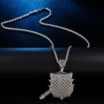 Brass Dog with Needle Pendant Factory - Iced Out Trend for Men Hip Hop