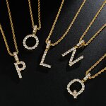 Brass Custom Name Necklace Manufacturer - A-Z Iced Out Letters for Men Hip Hop