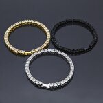 Single Row Rhinestone Bracelet Manufacturer - 5mm Iced Out Tennis Charm Hip Hop