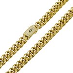 Fashion Stainless Steel Cuban Bracelet Manufacturer - Chunky 14K Gold Miami Curb